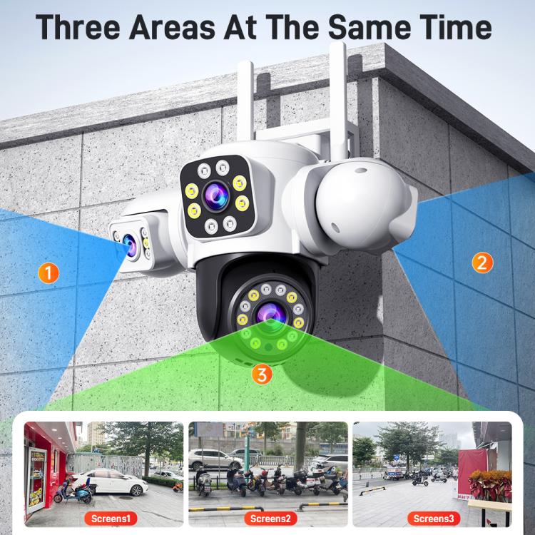 2MP HD 360 Degree Panorama 3 Lens IP66 Waterproof Wireless WiFi Camera, 15 Days Memory Card, 30 Days Memory Card 2MP HD 360 Degree Panorama 3 Lens IP66 Waterproof Wireless WiFi Camera, 15 Days Memory Card, 30 Days Memory Card
